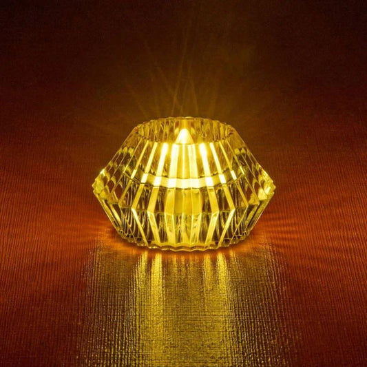 Decorative Led Crystal Diamond Candle	(Pack of 2)
